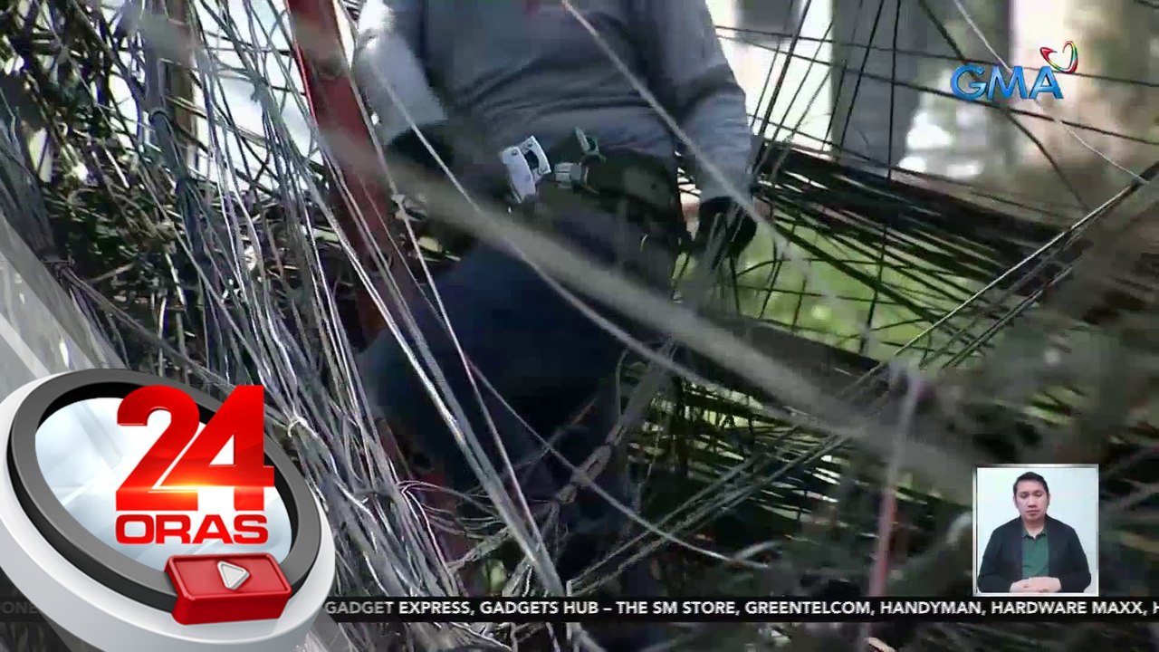 Mga iligal na linya ng telepono at internet na sala-salabat na, pinagtatanggal ng Meralco | 24 Oras