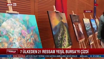 7 Ülkeden 21 ressam Yeşil Bursa'yı çizdi