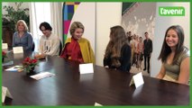 Visite de la Reine Mathilde à l'école Musica Mundi à Waterloo