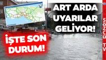 İstanbul Kabusu Yaşıyor! İlçeleri Sel Vurdu! Trafik Felç Sokaklar Göle Döndü