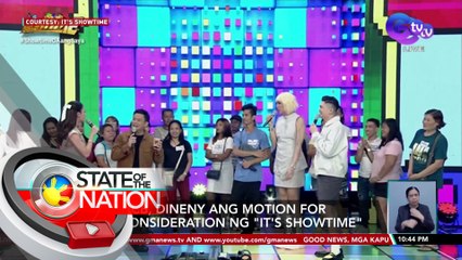 MTRCB, dineny ang motion for reconsideration ng "It's Showtime" | SONA