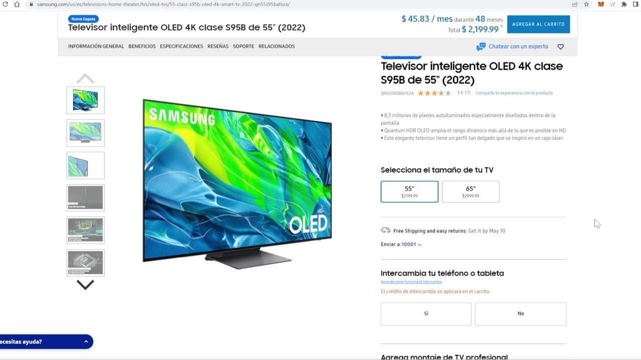 REVIEW TV SAMSUNG S95B OLED 4K, 120HZ, HDMI 2.1, VRR, ALLM, 10 BITS