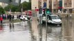 Les véhicules bloqués à Başakşehir à cause de la pluie ont été remorqués