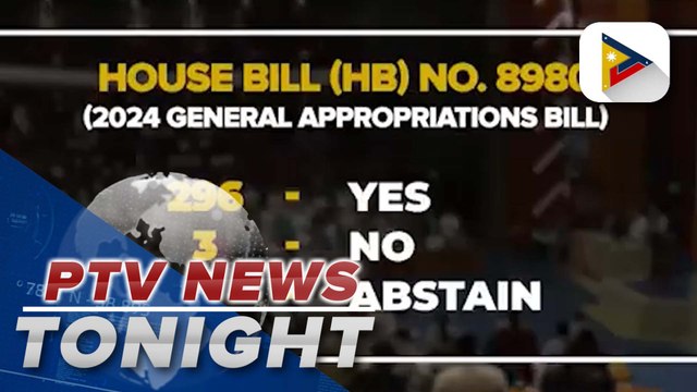 Lower House approves on third and final reading the proposed P5.768T budget for 2024