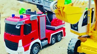 Bonbon Play with Toy Fire truck Excavator Dump truck#Toytv#BabyToyes#Carstoyes#Toys#baby