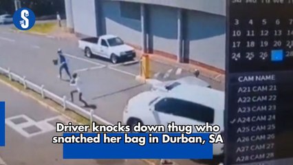 Driver knocks down thug who snatched her bag in Durban, SA