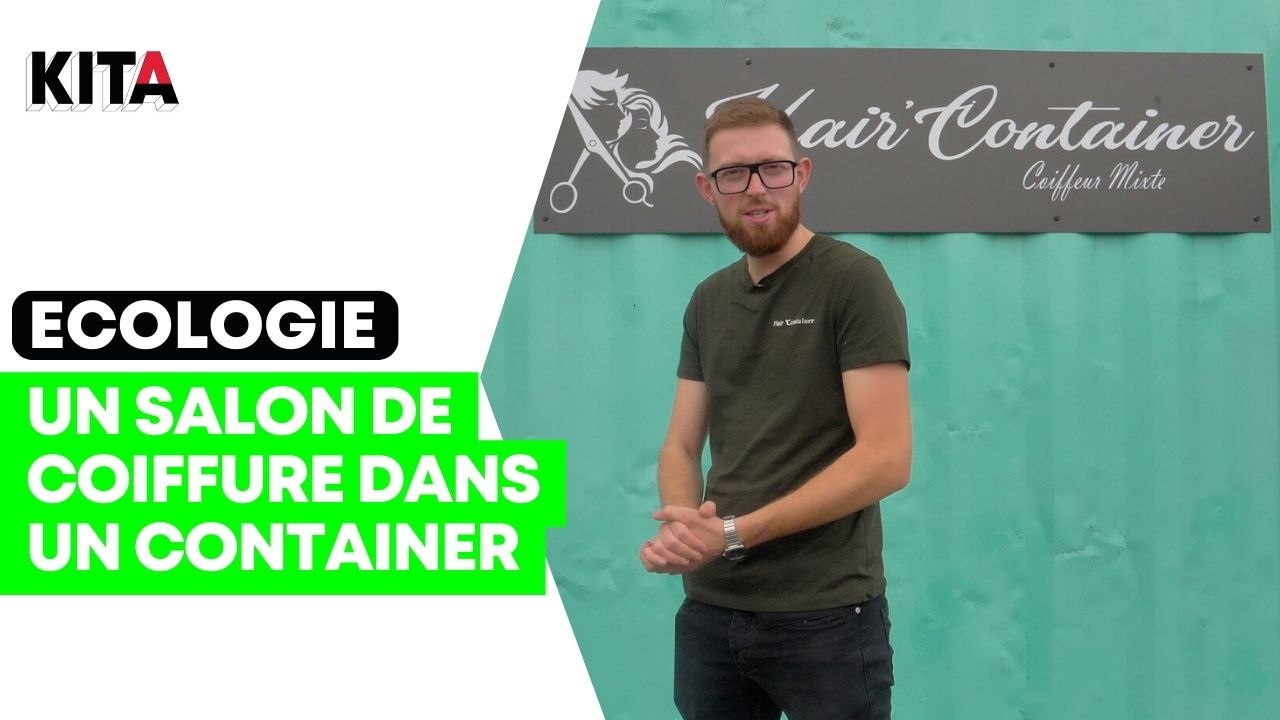 Dylan ouvre un salon de coiffure écolo dans un container à Tourcoing