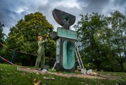 Rewaxing Barbara Hepworth Sculptures at Yorkshire Sculpture Park
