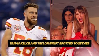 Travis Kelce spotted with Taylor Swift's arm around him