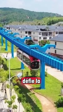 Ce train suspendu fonctionne sans électricité avec des aimants