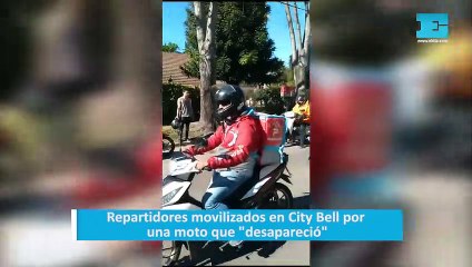 Repartidores movilizados en City Bell por una moto que "desapareció"