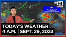 Today's Weather, 4 A.M. | Sept. 29, 2023