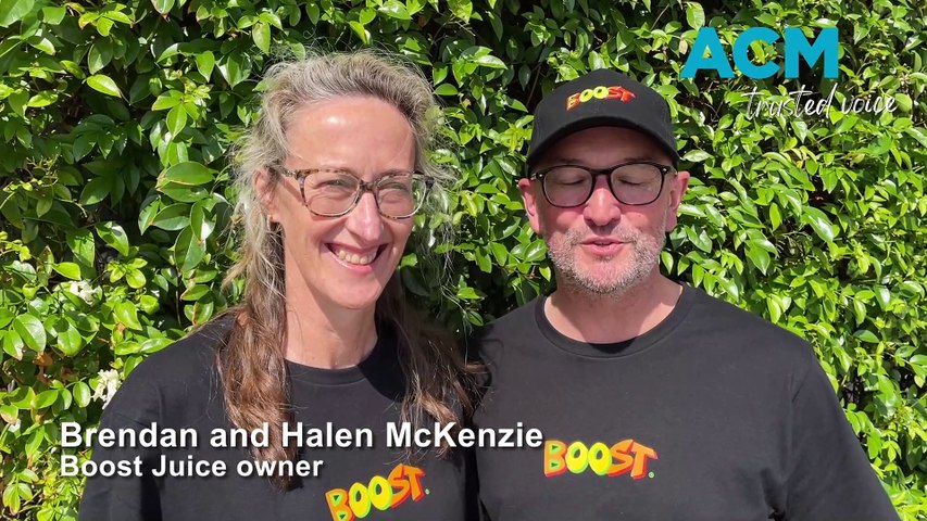 Brendan and Helen McKenzie are opening a Boost Juice store at Gateway Plaza.