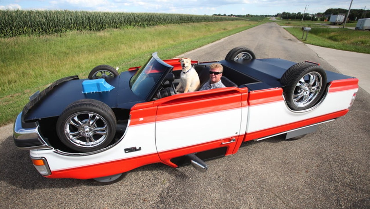 Mechanic Constructs Drivable 'Upside Down Truck...