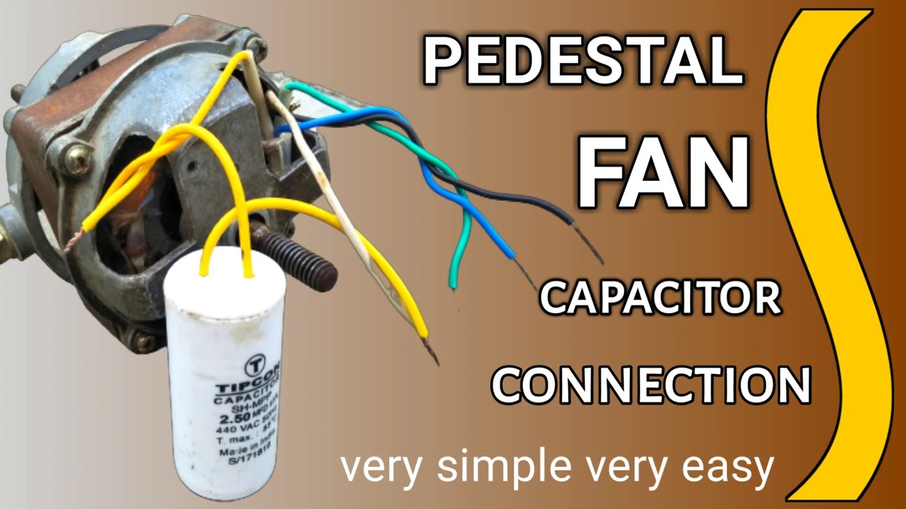 pedestal fan capacitor connection easy | farata fan 5 wire connection | table fan connection