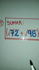 Radicación : suma de raíces cuadradas/Ejercicio elemental 1