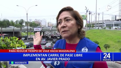 Avenida Javier Prado: implementan carril de pase libre para aliviar tráfico