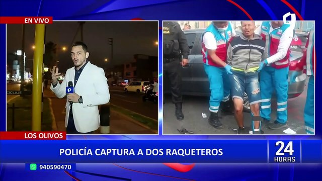 Los Olivos: raqueteros chocan contra vehículo cuando huían y son capturados