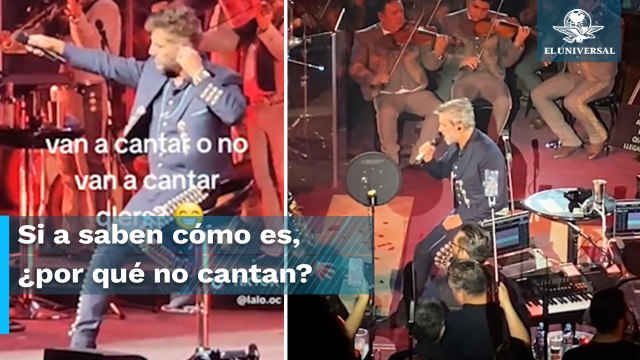 ¿Van a cantar o no? Alejandro Fernández explota contra su público en pleno concierto