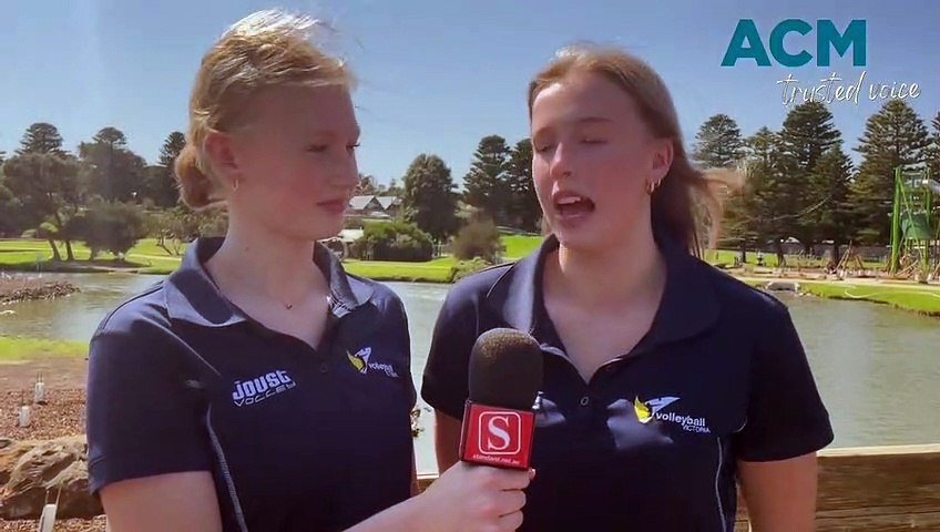 Warrnambool's Hillary and Emma Hannagan speak to The Standard after a successful Australian Youth Volleyball Championships campaign in Bendigo.