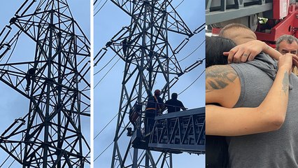 Erkek arkadaşı mesajına cevap vermediği için yüksek gerilim hattına çıkan kızı itfaiye kurtardı