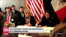 Alicia Bárcena se reunió con representantes de la comunidad hispana
