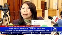 María Cordero pide anular investigación en su contra por presunto recorte de sueldos a trabajadores