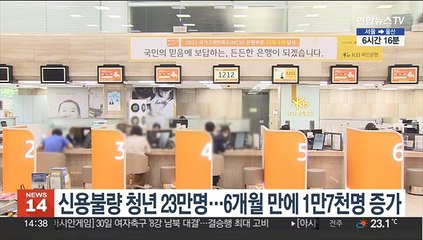 신용불량 청년 23만명…6개월 만에 1만7천명 증가