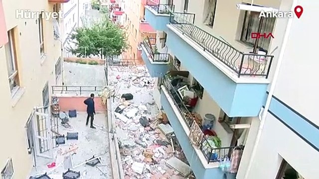 Ankara'da 6 katlı bir binada doğal gaz patlaması