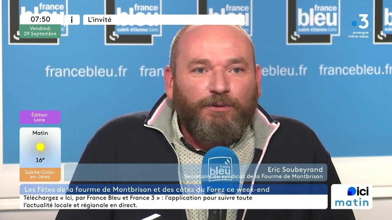 Fourme de Montbrison : Eric Soubeyrand, secrétaire du syndicat de la fourme de Montbrison