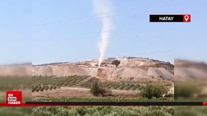 Hatay'da şantiye alanında hortum çıktı
