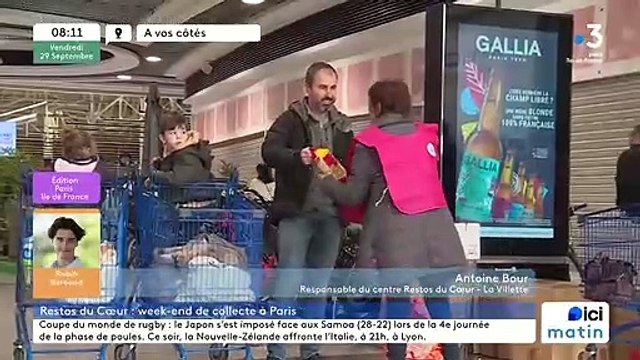 Nous sommes en manque de denrées : les Restos du Cœur organisent une collecte ce week-end à Paris