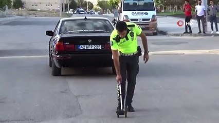 Karaman'da otomobilin arka tekerine bisikletiyle çarpan çocuk yaralandı