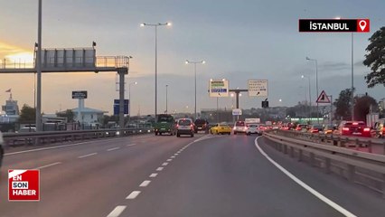 İstanbul'da Avrasya Tüneli'nden geri çıkmaya çalışan taksici tehlike saçtı