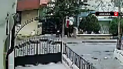 Ankara Mamak'ta bir kişinin hayatını kaybettiği doğalgaz patlama anı