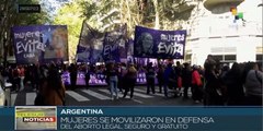 Feministas argentinas se movilizan en defensa del aborto y otros derechos