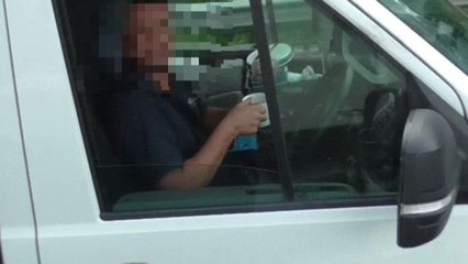 Tea-sipping driver fined after removing both his hands from the wheel