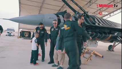 SOLOTÜRK için Iğdır’dan gelen 4 yaşındaki Can'a özel karşılama