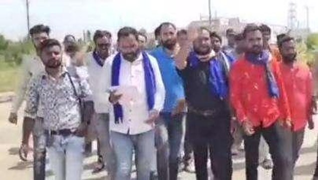 मंदसौर: 11 हजार केवी की विद्युत लाइन को हटाने के संबंध में भीम आर्मी ने दिया ज्ञापन