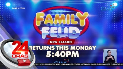 Mga pamilya, magbabarkada pati bata, puwede nang makisaya sa pagbabalik ng "Family Feud" simula Lunes, Oct. 2 | 24 Oras