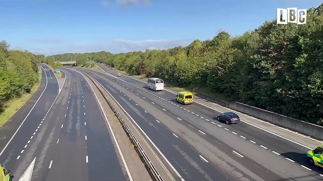 Major incident declared after school coach overturns on the M53