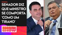 Flávio Bolsonaro contradiz presidente do PL e diz que não votará em Dino para vaga no STF