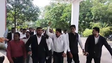 Advocates raised slogans and demanded implementation of Advocates Protection Act.