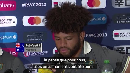 Australie - Valetini revient sur ses larmes après la défaite contre Galles