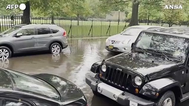 New York sotto piogge torrenziali, strade allagate e disagi