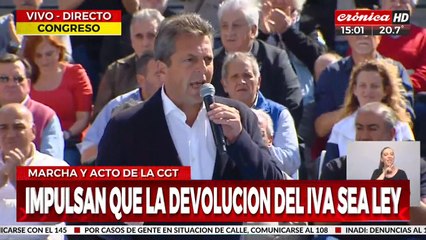 Sergio Massa en Congreso: "El salario no es ganancia, es remuneración"