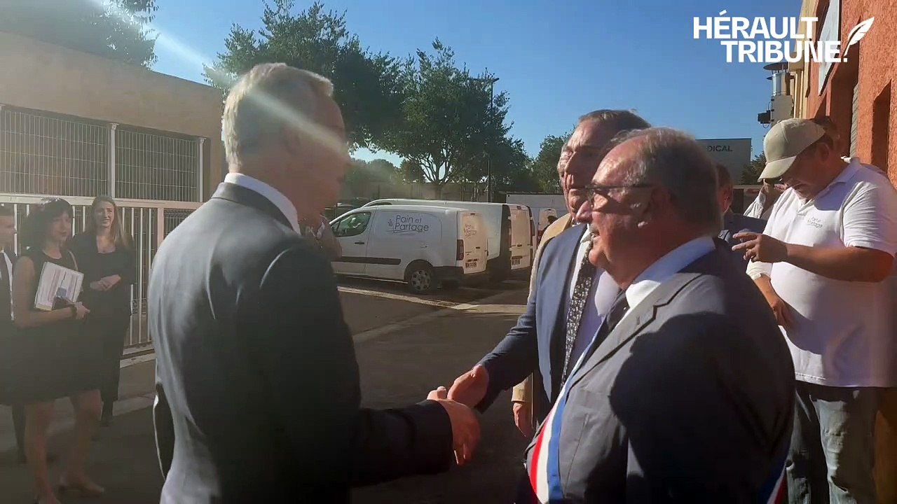 Bruno Le Maire : arrivée à Fabrègues (Hérault)
