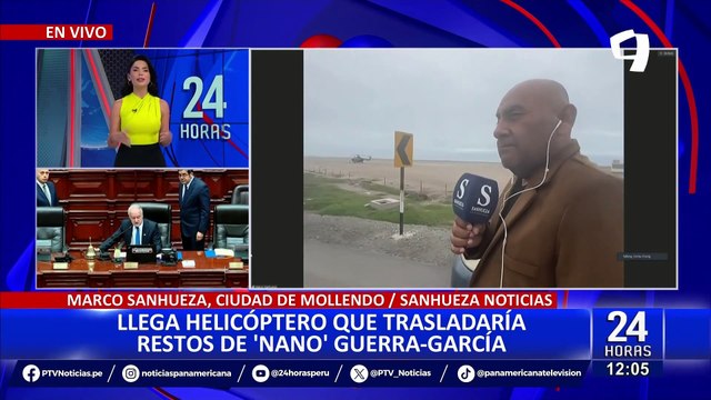 Arequipa: Llega helicóptero que trasladaría restos de Hernando Guerra García