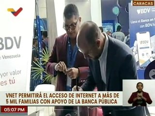 Caracas | Banco de Venezuela y Vnet beneficiarán a más de 50 mil familias con acceso a internet