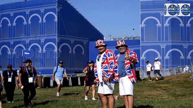Thousands of Ryder Cup fans desperately sprint to grab a seat around the raucous first tee in Rome at 6:30am with 4,700 expected to attend day one of the clash between Europe and the USA